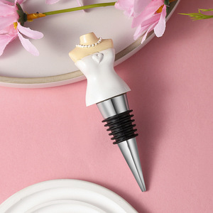 Tapón de vino para novios, tapón de plástico para sellar botellas, regalo de boda - Product Image 4