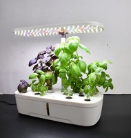 Mini-jardin domestique intelligent avec éclairage LED, système de culture hydroponique automatique pour herbes aromatiques d'intérieur avec pompe