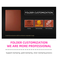 Portafolio de Cuero Personalizado para Teléfonos, Oficina, Conferencias, A4, Multifuncional, Carpeta de Cuero para Archivos