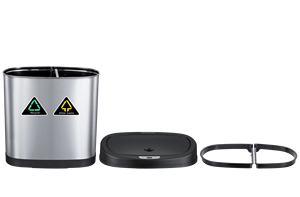 ถังขยะสแตนเลสแบบมีเซ็นเซอร์เท้า 2 ช่อง ขนาด 30 ลิตร สำหรับใช้ในครัว แยกประเภทขยะ - Product Image 6