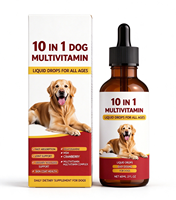 Zoostar Multivitamines liquides pour chiens 10-en-1, absorption rapide, glucosamine, MSM, soutien articulaire, canneberge, bien-être urinaire, tous âges