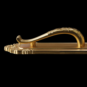 Khóa cửa mạ vàng đồng thau PVD, lắp đặt dễ dàng, nội thất hiện đại, sang trọng, hình vuông, tay nắm cửa hình trụ vàng - Product Image 4