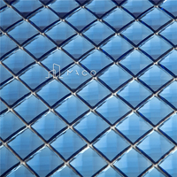Mosaïque italienne classique pour crédence, diamant, 13 facettes, miroir en cristal de verre, mosaïque violette