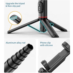 Amazlie Q12s Điện Thoại Di Động Ngoài Trời Monepad <span class=keywords><strong>Selfie</strong></span> <span class=keywords><strong>Stick</strong></span> Tripod Với Ánh Sáng Cho <span class=keywords><strong>iPhone</strong></span> Samsung - Product Image 2