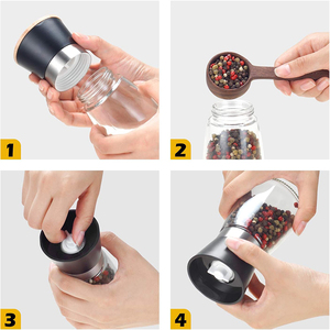 Custom Color Stainless Steel Salt Spice Shakers with Adjustable Coarse <strong>Mills</strong> Stainless Steel Salt and Pepper Grinder - Product Image 4