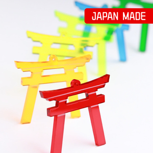 Acrylic Torii Gate Keychain <b>Keyring</b> Japanese Motif Traditional Retro Bag <b>Charm</b> Accessory Gift Cute Custom Japan Made OEM ODM - Product Image 1