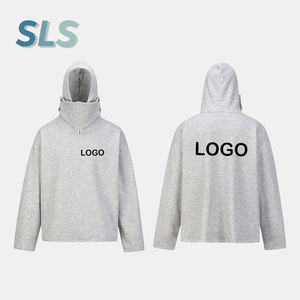 Sudadera con Capucha <span class=keywords><strong>Ninja</strong></span> Personalizada con Logotipo, Mezcla de Algodón de 350 Gsm, Ropa Urbana para Hombre, Fabricante de Ropa para Hombre, Sudadera con Capucha y Media Máscara para Hombre - Product Image 2