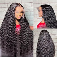 Peluca de Cabello Humano Virgen Vietnamita con Frente de Encaje HD 13x6, sin Pegamento, de 30 y 32 Pulgadas, para Mujeres Negras
