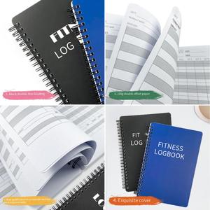 A5 Fitness planificateur journal bobine cahier d'autodiscipline planificateur de régime carnet de notes Fitness journal journal de bord logo personnalisable - Product Image 5