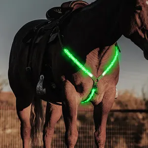 Night horse walking warning gear equestrian Led Flashing Driving Harness Breast horse chest strap