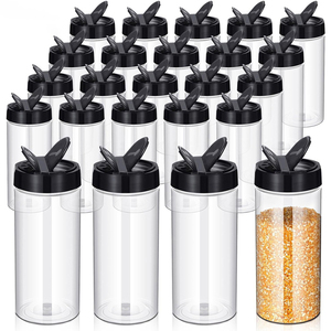 Nuevo Salero y Pimentero Profesional Ecológico Personalizado de 100 ml, Redondo, de Plástico/Vidrio, de Buena Calidad, Operado Manualmente - Product Image 1