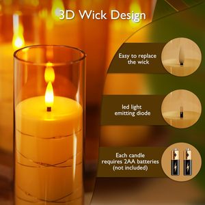 Juego <span class=keywords><strong>de</strong></span> 9 <span class=keywords><strong>Velas</strong></span> LED <span class=keywords><strong>de</strong></span> Acrílico Dorado con Llama Parpadeante 3D, Funcionamiento con Batería, Control Remoto, Temporizador, con Luces <span class=keywords><strong>de</strong></span> Hadas para Decoración <span class=keywords><strong>de</strong></span> Bodas, OEM ODM - Product Image 4