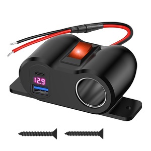 5V/4.2A impermeable motocicleta <span class=keywords><strong>USB</strong></span> cargador enchufe PC sistema de alimentación adaptador con encendedor de cigarrillos para coches - Product Image 3