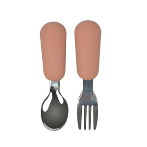 Juego <span class=keywords><strong>de</strong></span> cucharas <span class=keywords><strong>de</strong></span> acero inoxidable <span class=keywords><strong>de</strong></span> silicona <span class=keywords><strong>para</strong></span> entrenamiento infantil, <span class=keywords><strong>cubiertos</strong></span> <span class=keywords><strong>de</strong></span> metal sin BPA con logotipo personalizado <span class=keywords><strong>para</strong></span> niños pequeños - Product Image 5