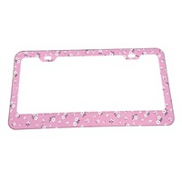 Support de plaque d'immatriculation en acier inoxydable avec impression personnalisée sur toute la surface, norme américaine