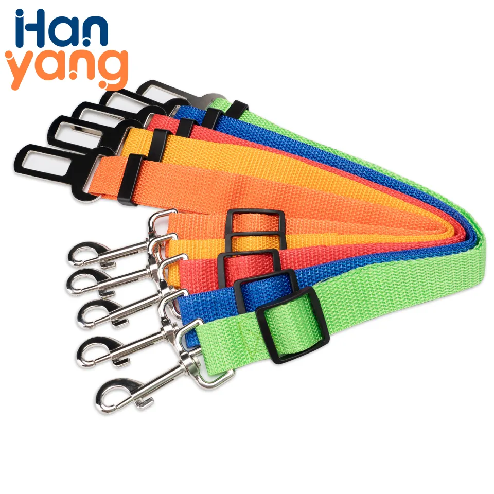 Hanyang Oem Custom Huisdier Hond Kat Harnas En Riem Set Veiligheidsgordel Auto Veiligheidsgesp Harnas Reisriem Voor Wandelen En Auto