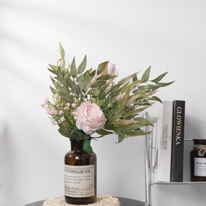 ช่อดอกกุหลาบประดิษฐ์ CallaFloral รุ่น CF01133 สำหรับตกแต่งงานแต่งงานและบ้าน - Product Image 1