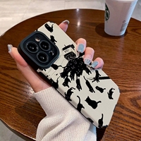 Coque de Téléphone Créative et Tendance pour iPhone 14 11 12 13 15 16 17 Pro Max Antichoc en TPU Souple