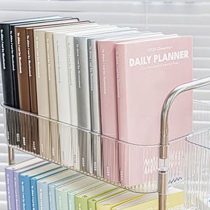 Itinerary Book Custom 2025 New Daily Monthly Weekly Calendar Planner Leather Hardcover A5 Thermal Binding 80 Sheets Notebook - Product Image 4