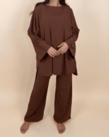 Willson 2026 Nouveau Design Burkini Modeste avec Hijab Fixe Boutons Pantalon Large Manches Ensembles 3 Pièces Maillot de Bain Élégant