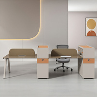 Ensemble bureau et chaise de bureau écologiques de qualité E0, poste de travail financier moderne et simple avec cloison, table pour personnel