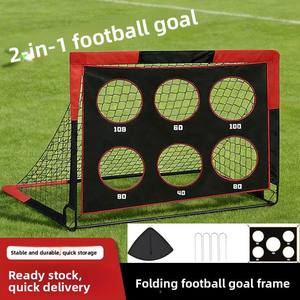 TuoLian Nuevo Portería <span class=keywords><strong>de</strong></span> Fútbol Plegable Portátil 120x90x90cm Desmontable 2 en 1 <span class=keywords><strong>para</strong></span> Adolescentes - Marco <span class=keywords><strong>de</strong></span> Portería <span class=keywords><strong>de</strong></span> Fútbol <span class=keywords><strong>para</strong></span> Exteriores - Product Image 1