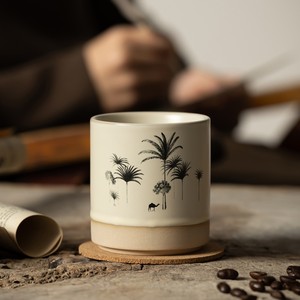 Tazza in Ceramica Stile Vintage Mediorientale 200ml, Motivo Cammello Retrò, Bicchiere Portatile per Caffè e Acqua, per Casa e Ufficio - Product Image 3