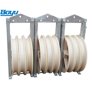 40Kn <strong>Three</strong> <strong>Wheel</strong> Conductor <strong>Pulley</strong> Nylon Stringing <strong>Pulley</strong> <strong>Block</strong> 660Mm Diameter - Product Image 4