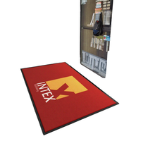 Tapis d'entrée commercial personnalisé avec logo, en nylon, antidérapant, imperméable, anti-fatigue, lavable, avec envers en caoutchouc réversible