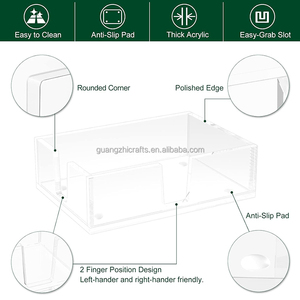 Rõ ràng <span class=keywords><strong>Acrylic</strong></span> Memo Pad chủ bàn tổ chức 4x6 <span class=keywords><strong>Acrylic</strong></span> dính Lưu ý Dispenser cho nhà và văn phòng - Product Image 5