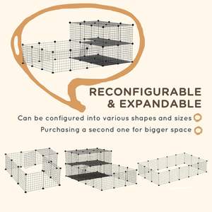 <span class=keywords><strong>Prix</strong></span> de gros d'usine, vente chaude, cages pratiques pour animaux de compagnie, clôture avec parc à jeux portable en métal pour lapins, cochons d'Inde, chinchillas - Product Image 2