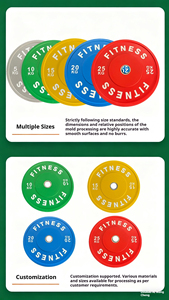 Customization Colorful Bumper <strong>Weight</strong> Barbell <strong>Plate</strong> 5kg 10kg 15kg 20kg 25kg Weightlifting <strong>Plates</strong> Gym Equipment - Product Image 2