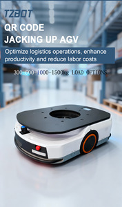 TZBOT Otomatik Yönlendirme Raylı Olmayan QR Kodlu Otonom Mobil Robot Depo İnsansız agv Amr Sistemi Raf Kaldırma Mekanizmalı - Product Image 4