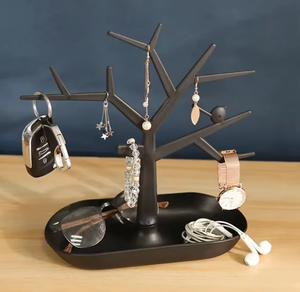 Organizador de Joyas Moderno de Plástico Ajustable, Torre de Joyería, Bandeja para Relojes, Llaves, Pulseras, Pendientes, Anillos, Collares, Soporte de Exhibición - Product Image 2