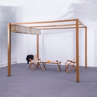 Pergola moderne en bois pour l'extérieur, kits de pergola à toit à lames orientables