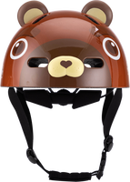 Casque de vélo pour tout-petits en forme d'ours 3D mignon, certifié CPSC EN1078, réglable, pour skateboard, trottinette, enfants, garçons, filles
