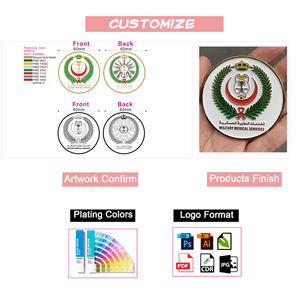 Pièces commémoratives personnalisées avec logo, en alliage de <span class=keywords><strong>zinc</strong></span> 3D, or et argent, émail moulé, impression UV, collection souvenir - Product Image 3