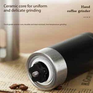 Molinillo de café de acero inoxidable con manivela, grosor ajustable, molinillo manual, accesorio de cocina - Product Image 3