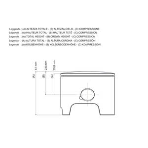 4T Ø 67 piston taille 0 avec axe Ø 15 et 3 anneaux rectangulaires taille C - Product Image 2