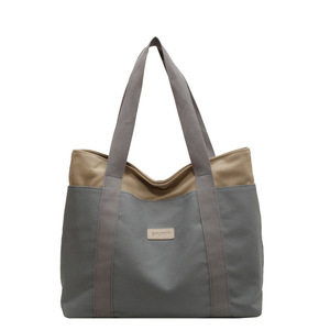 Nuevo modo contraste Kleur Dames lienzo Tas Grote Capaciteit Draagtas estudiante universitario Klaslokaal lienzo Tas - Product Image 5