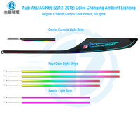 Éclairage d'ambiance RGB à changement de couleur pour Audi A6/RS6 (C7) 2012-2018, moule original 1:1, 20 lumières pour panneaux de garniture conducteur/passager