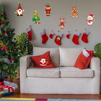 20 Pièces de Puzzles de Noël DIY pour Enfants, Motifs Père Noël et Bonhomme de Neige, Créatifs, Autocollants, Imperméables, Cadeaux Promotionnels Offset