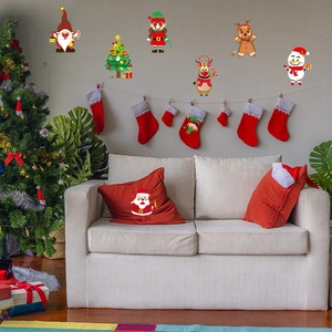 20 Pièces de Puzzles de Noël DIY pour Enfants, Motifs Père Noël et Bonhomme de Neige, Créatifs, Autocollants, Imperméables, Cadeaux Promotionnels Offset - Product Image 3