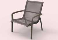 Chaise simple empilable H-749A en polypropylène vert avec dossier en maille, design moderne, imperméable, écologique, imprimé UV, pour extérieur, tendance