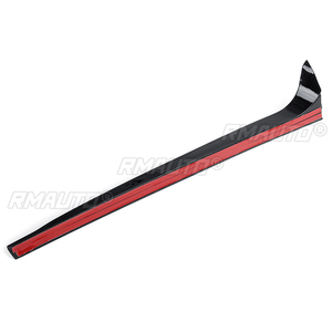 2 pièces Ailerons latéraux de lunette arrière brillants Canards Splitter pour VW Polo MK6 2018 2019+ Accessoires de style automobile Noir brillant - Product Image 6