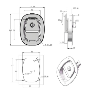 Serratura a Cilindro con Chiave per Pannello Elettrico in Acciaio Inox, Chiusura di Sicurezza per Armadietto - Product Image 5
