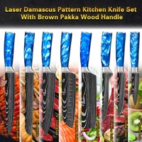 10% Off Saffier Blauwe Hars Handvat 3 Inch Japanse Hoge Carbon Damascus Staal Kiwi Peeling Mes Fruit Schillen Messen Met Doos