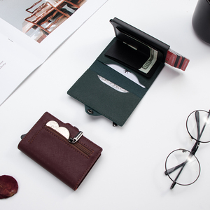 Cartera Automática de Cuero Saffiano de Grano Completo Casekey Fashion, con Protección RFID Antirrobo, Tarjetero Pop-up para Mujer - Product Image 5