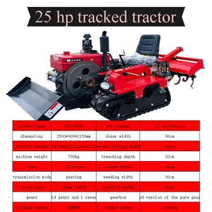 80hp 농업 엔진 단일 미니 크롤러 트랙터 트랙터와 고무 크롤러 트랙터