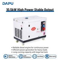 Générateur diesel portable silencieux 10000W, générateur à démarrage électrique 10KW, alimentation de secours pour la maison, la construction industrielle et les situations d'urgence